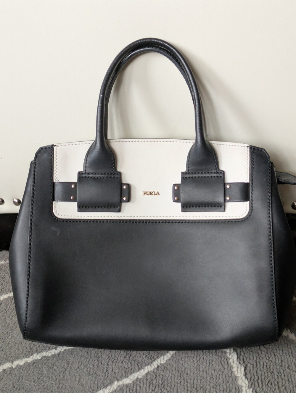 Furla Lucky Leather Tote Satchel